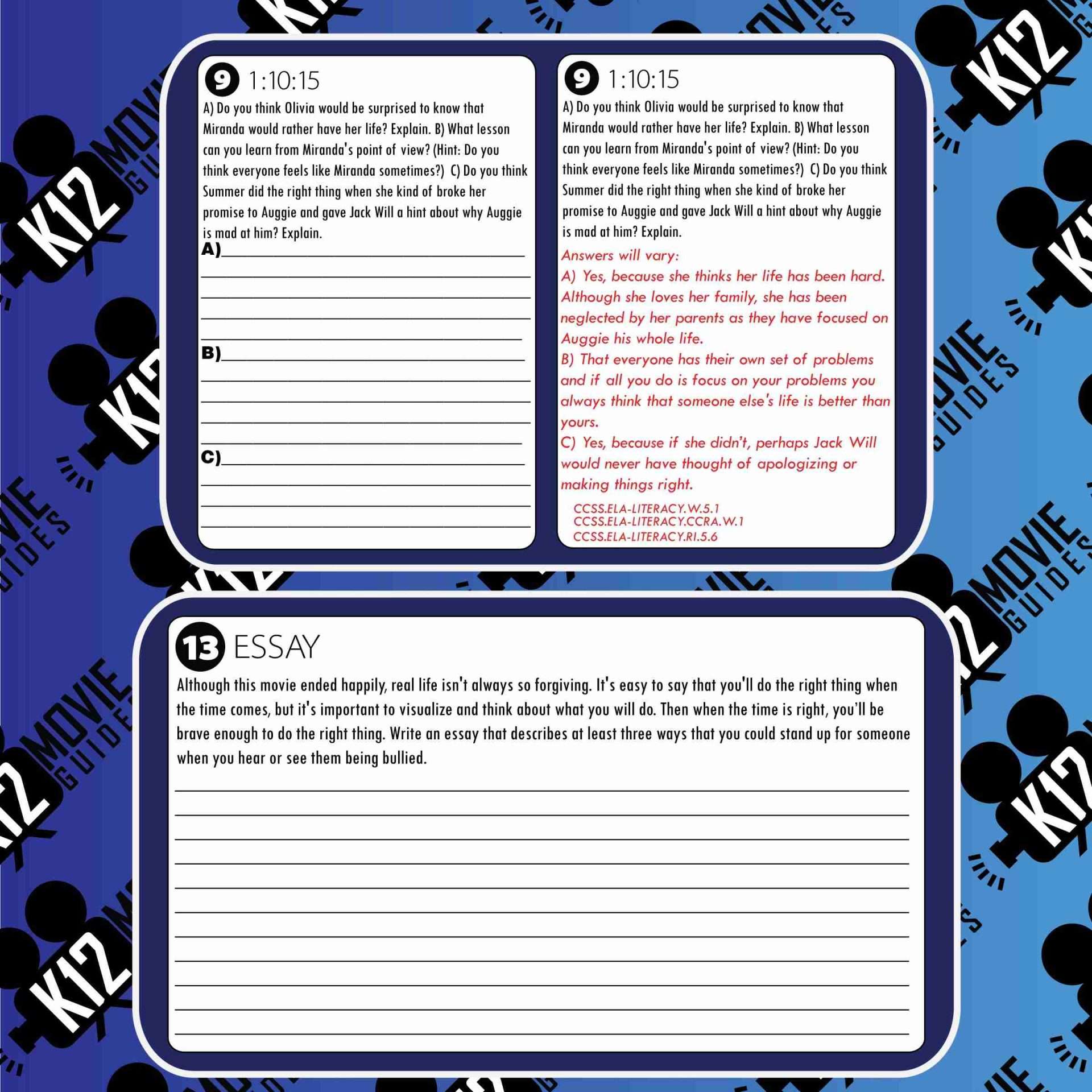 Wonder Movie Guide | Film Questions | Worksheet | (PG - 2017) Free Sample