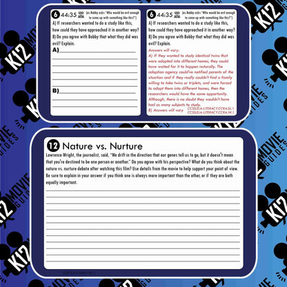 Three Identical Strangers Documentary Movie Guide | Worksheet (PG13 - 2018) Free Sample