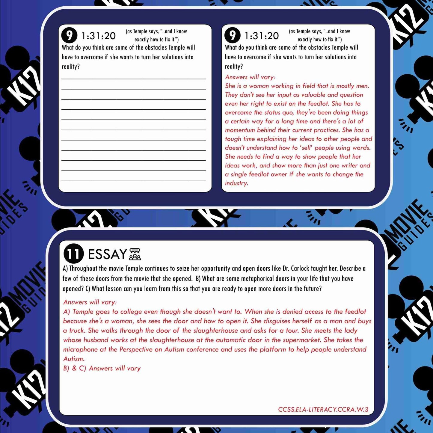 Temple Grandin Movie Guide | Questions | Worksheet (TVPG - 2010) Free Sample