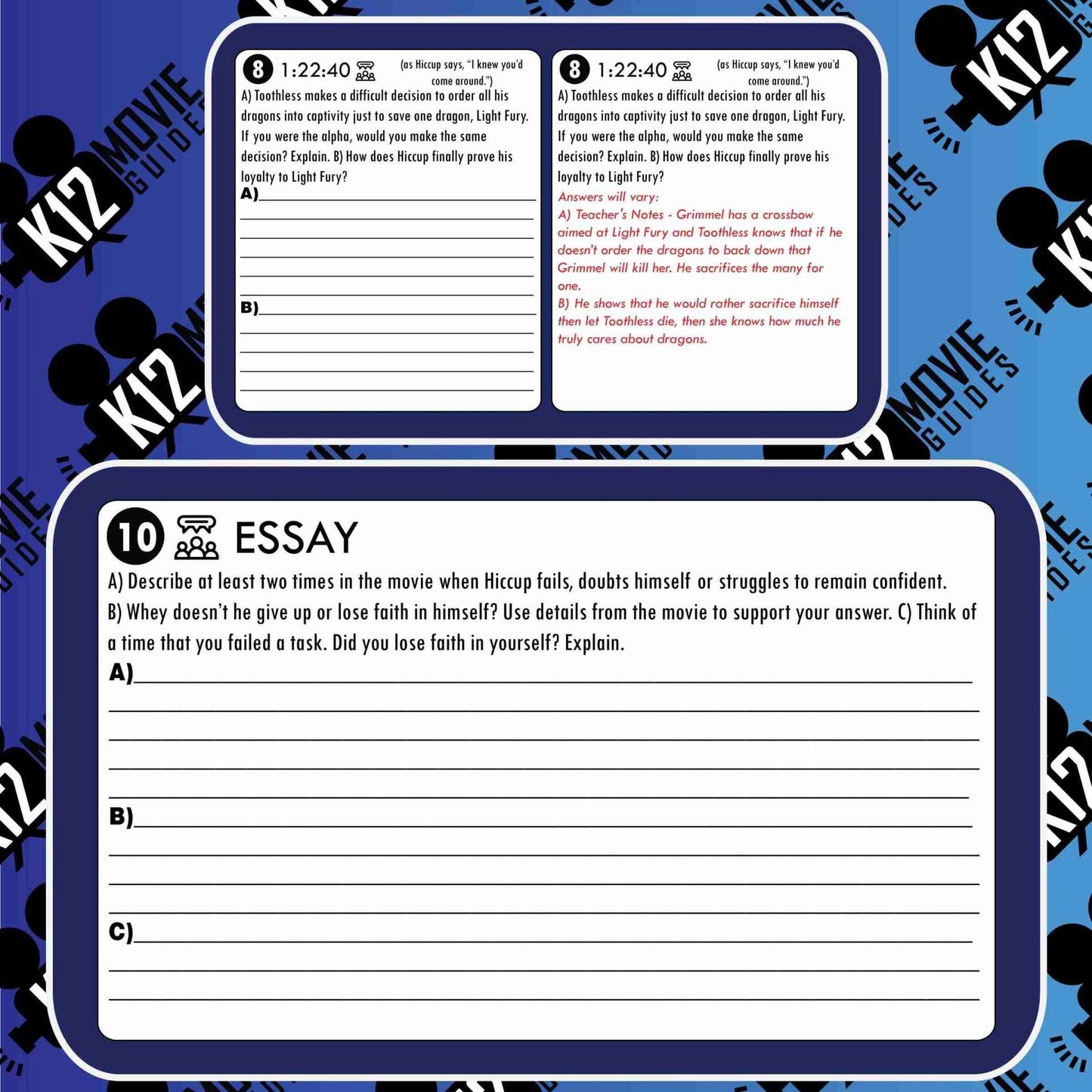 How to Train Your Dragon 3: The Hidden World Movie Guide | Questions | Worksheet (PG - 2019) Free Sample