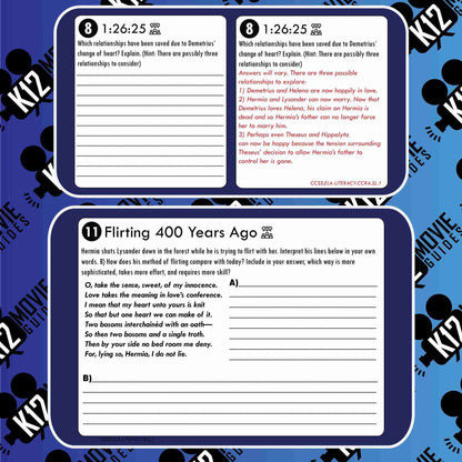 A Midsummer Night's Dream Movie Guide | Questions | Worksheet (PG13 - 1999) Sample