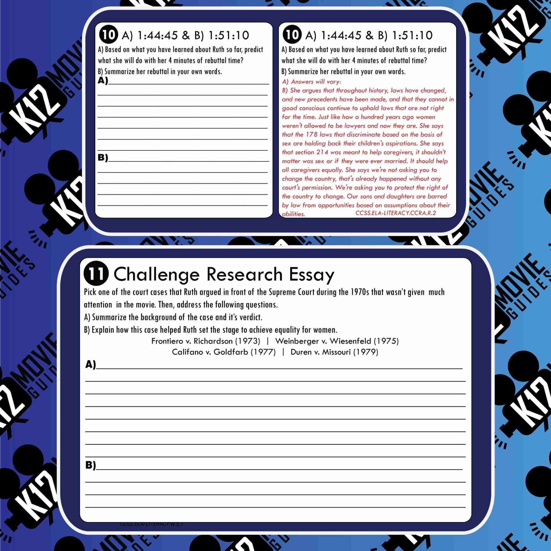 On the Basis of Sex Movie Guide | Questions | Worksheet (PG - 2018) Free Sample