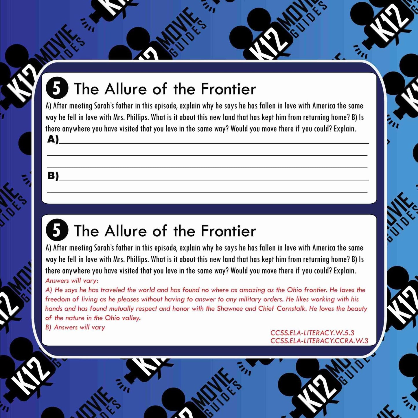 Liberty's Kids | The New Frontier Episode 27 (E27) - Movie Guide | Worksheet Free Sample