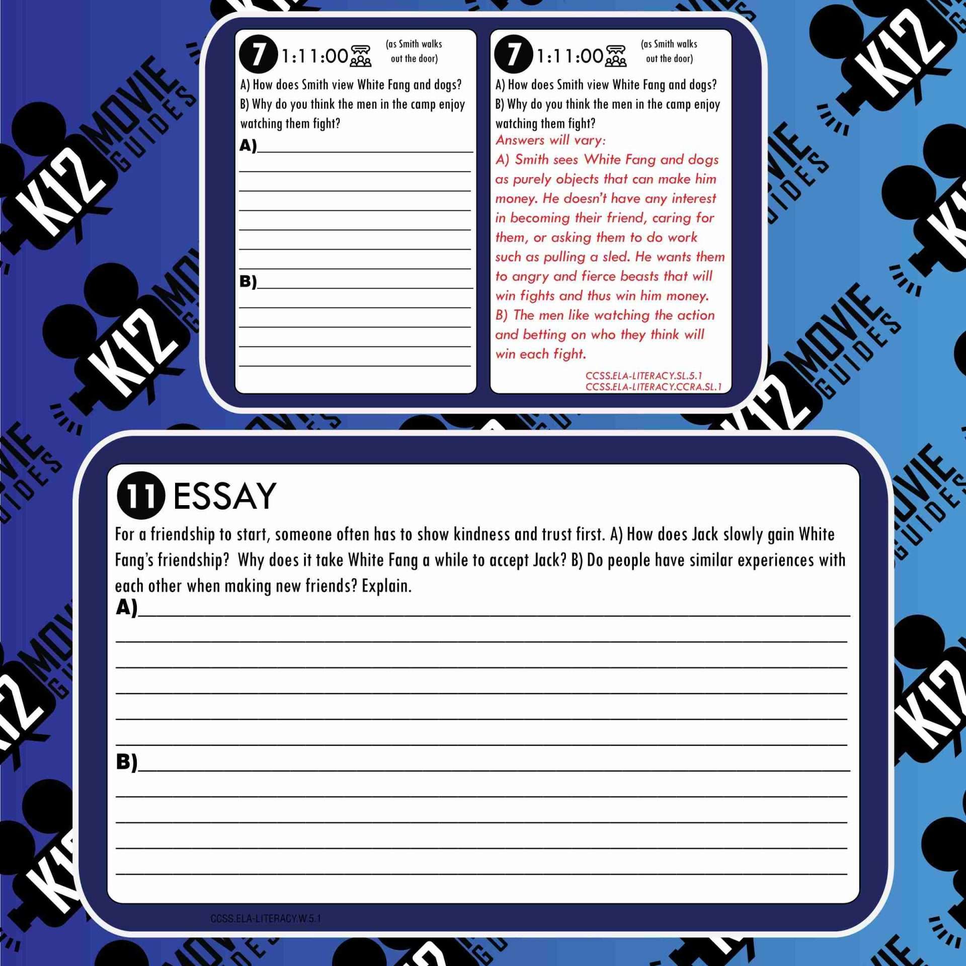 White Fang Movie Guide | Questions | Worksheet | Google Forms (PG - 1991) Free Sample