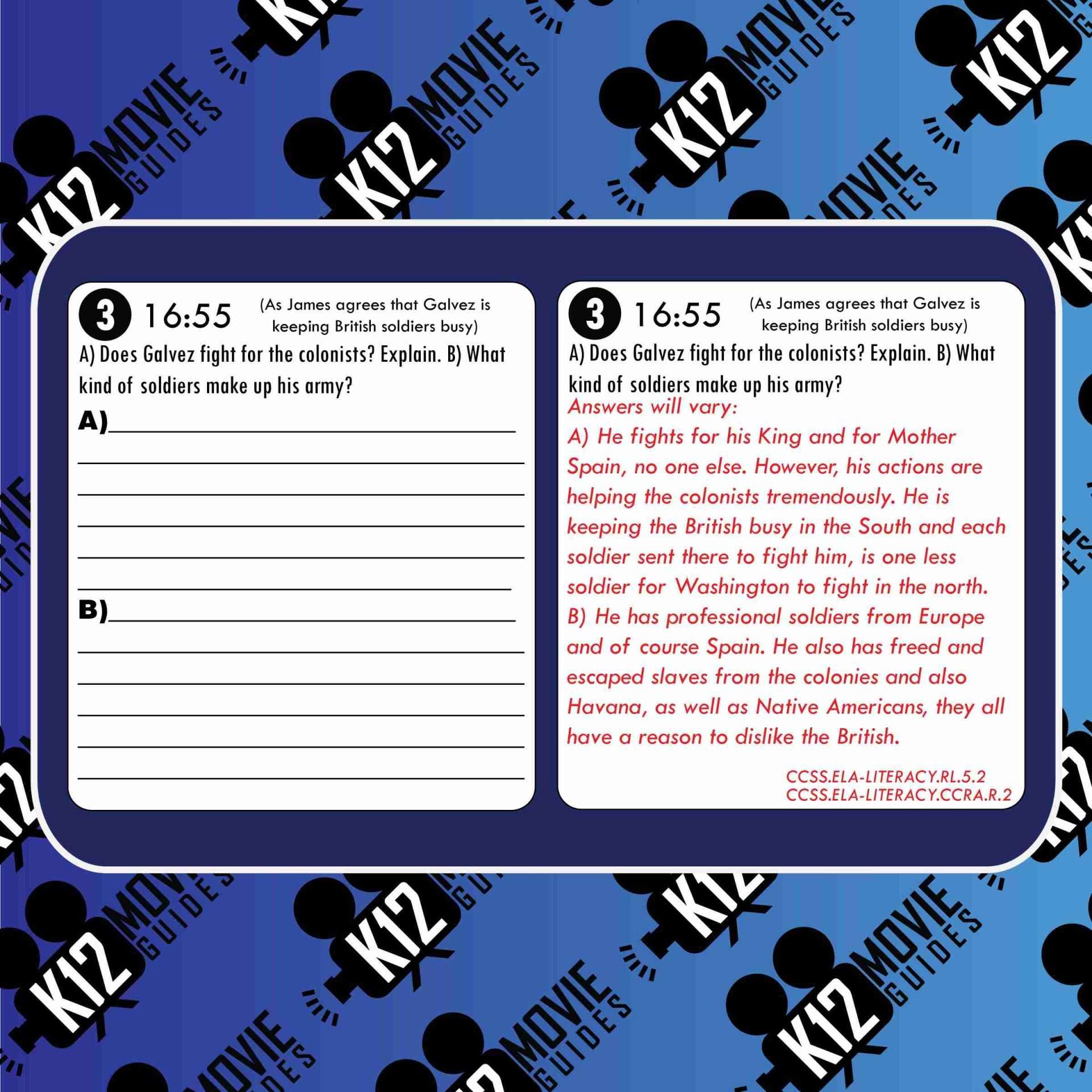 Liberty's Kids | The Great Galvez Episode 29 (E29) - Movie Guide | Worksheet Free Sample