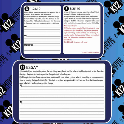 Walkout Movie Guide | Questions | Worksheet (TV14 - 2006) Sample