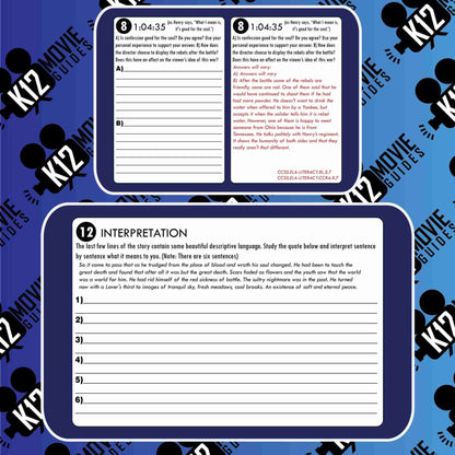 The Red Badge of Courage Movie Guide | Worksheet | Questions (NR - 1951) Sample