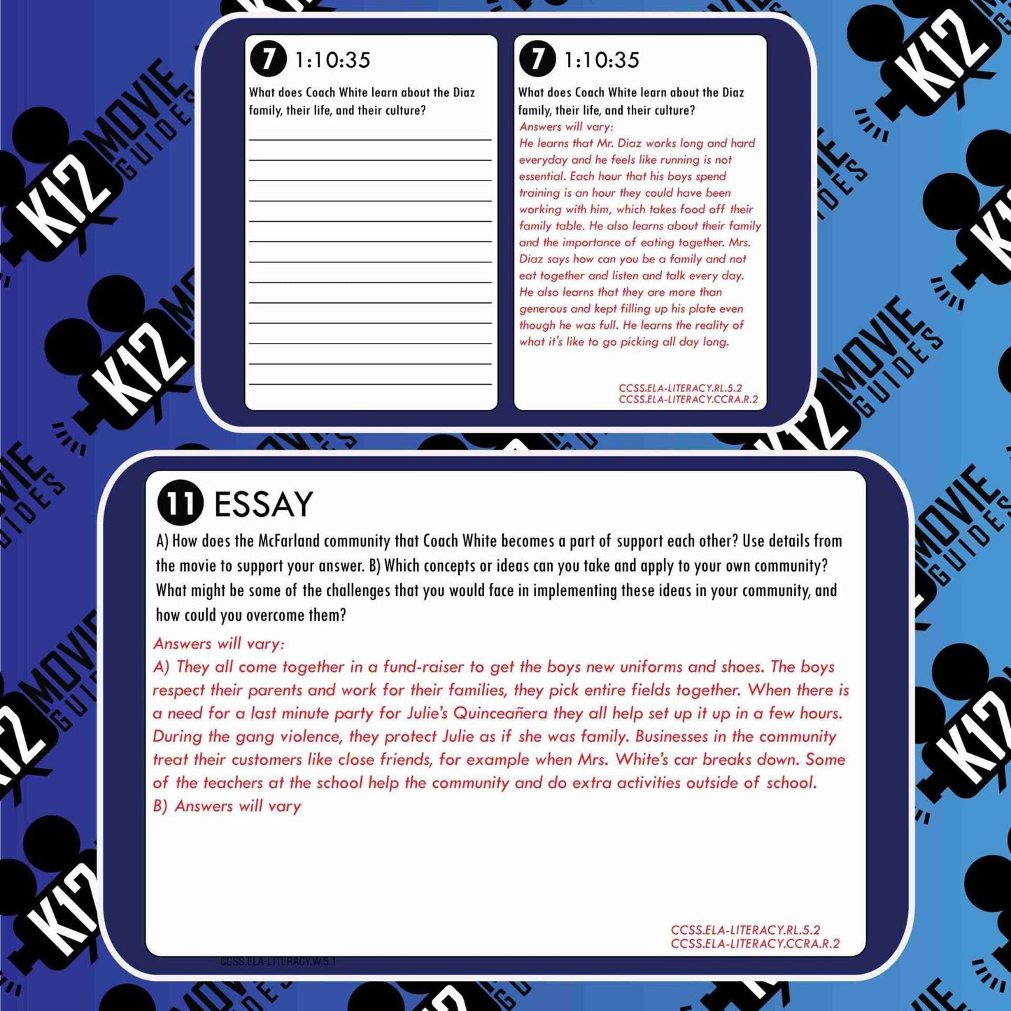 McFarland, USA Movie Guide | Questions | Worksheet | Google Forms (PG - 2015) Free Sample