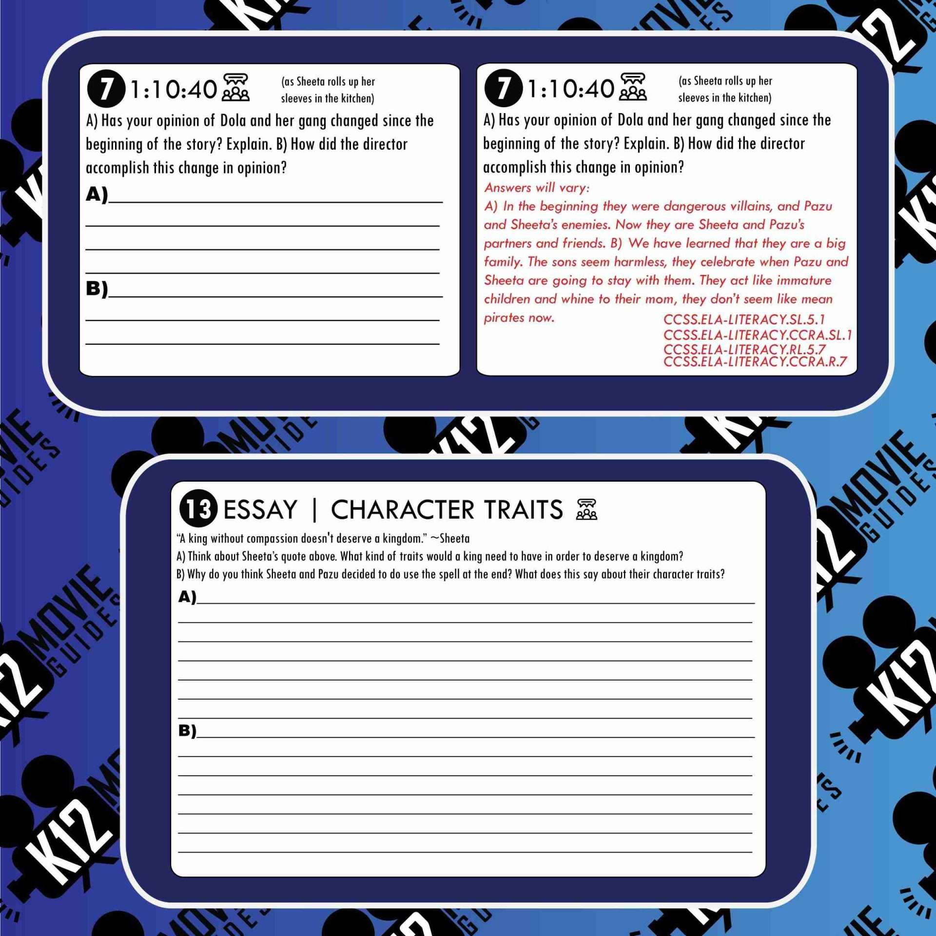Castle in the Sky Movie Guide | Worksheet | Google Slides (PG - 1986) Sample