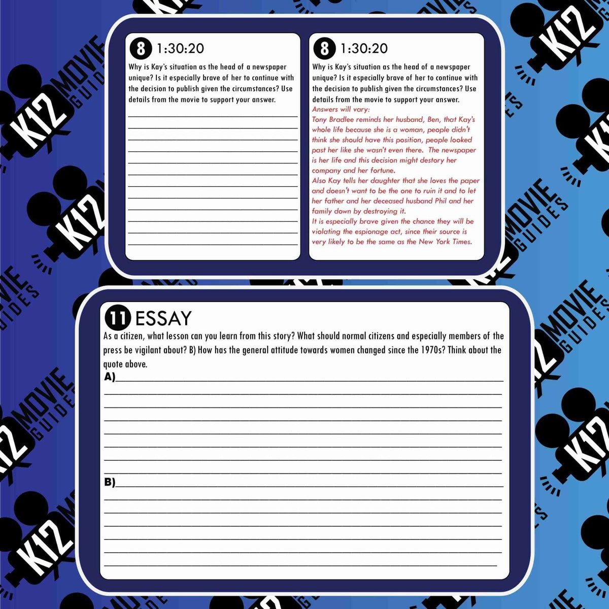 The Post Answer Key The Post Movie Guide Questions & Worksheet | Answer Key – K12MovieGuides
