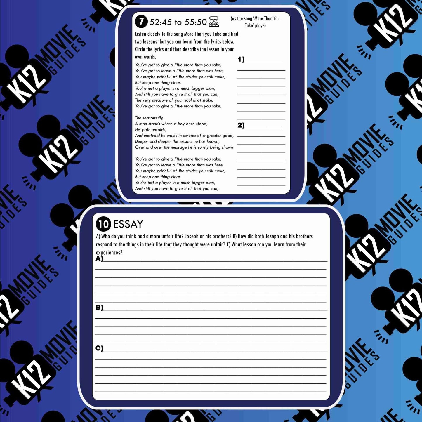 Joseph: King of Dreams Movie Guide | Worksheet | Questions | Google Slides (NR - 2000) Sample