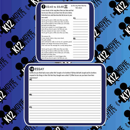Joseph: King of Dreams Movie Guide | Worksheet | Questions | Google Slides (NR - 2000) Sample