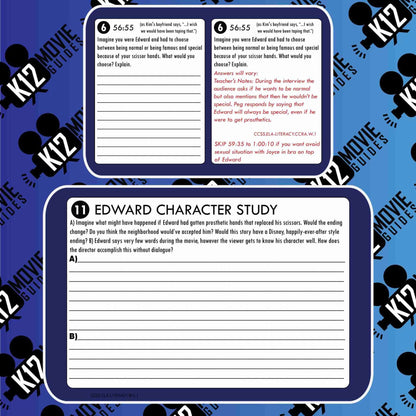 Edward Scissorhands Movie Guide | Questions | Worksheet | Google (PG13 - 1990) Free Sample