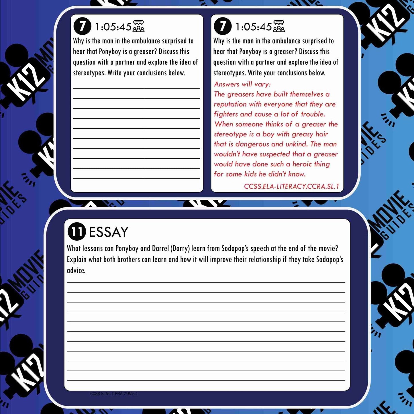The Outsiders Movie Guide | Questions | Worksheet (PG13 - 1983) Free Sample