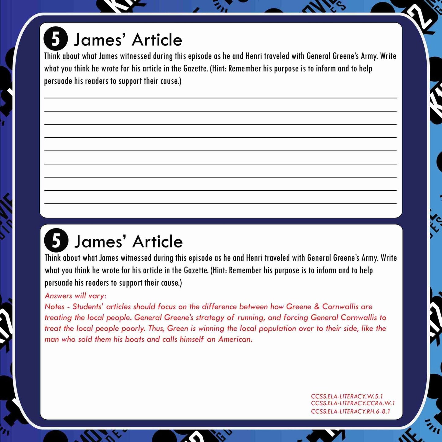 Liberty's Kids | Conflict in the South Episode 33 (E33) Movie Guide | Worksheet Free Sample
