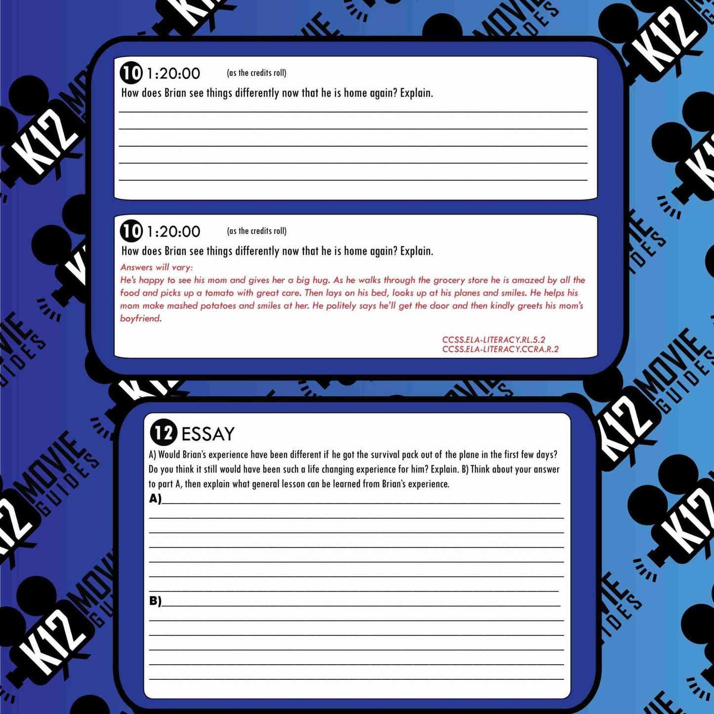 A Cry in the Wild Movie Guide | Questions | Worksheet (PG - 1990) [Hatchet] Sample