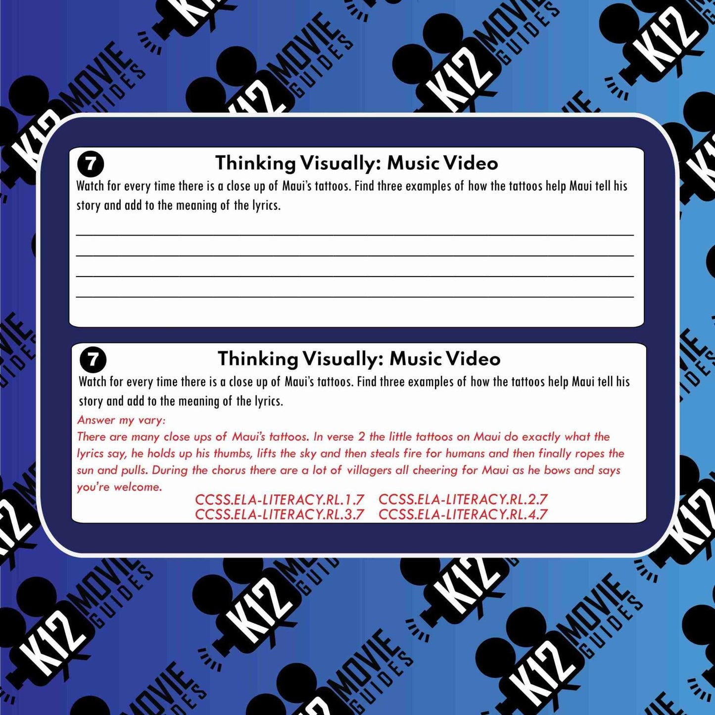 Teach CCSS with Moana's Song You're Welcome | Reading Literature | Theme | Sample