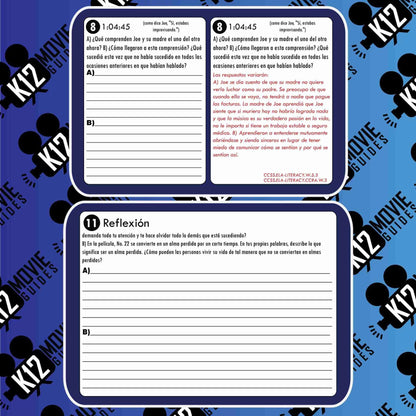 Soul Movie Guide in Spanish | Español | Alma | Worksheet | Questions (PG - 2020) | Sample