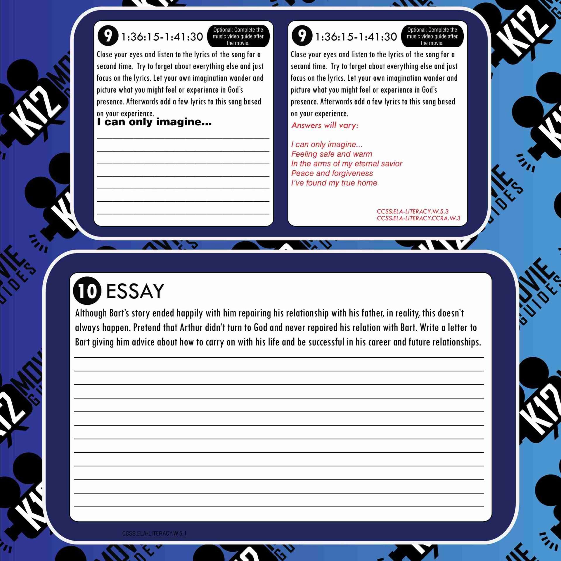 I Can Only Imagine Movie Guide | Questions | Worksheet | Google Form (PG - 2018) Free Sample