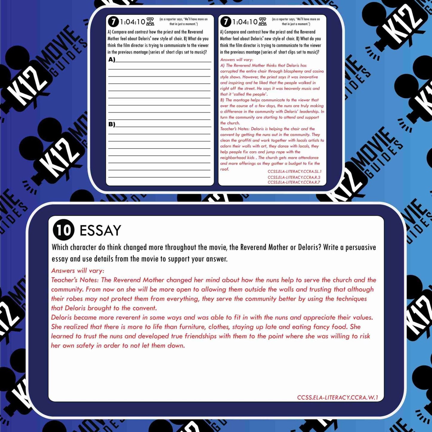 Sister Act Movie Guide | Questions | Google Slides (PG - 1992) Sample