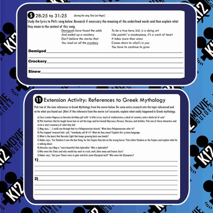 Hercules Movie Guide | Worksheet | Questions | Google Form (G - 1997) Free Sample