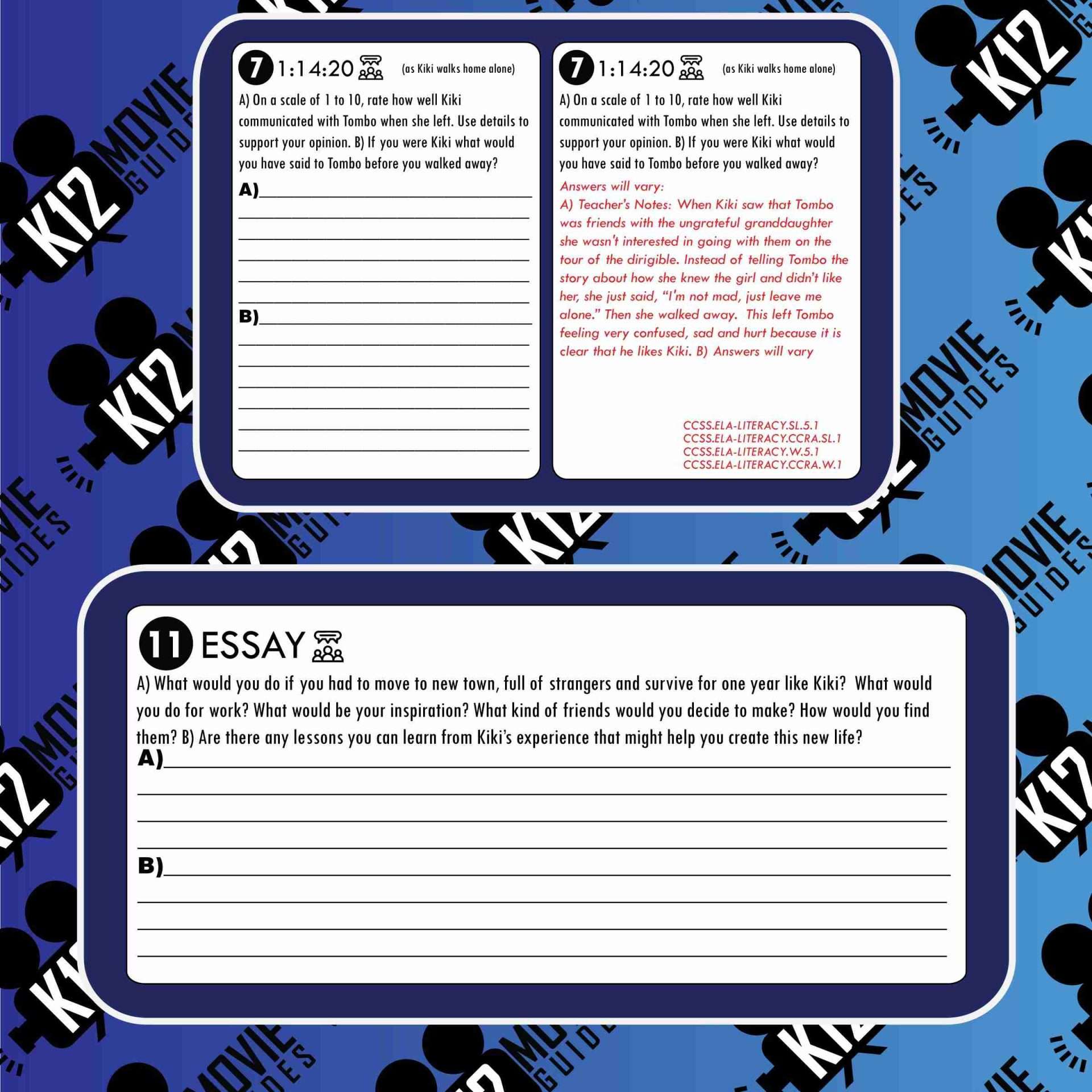 Kiki's Delivery Service Movie Guide | Worksheet | Google Slides (G - 1989) Sample