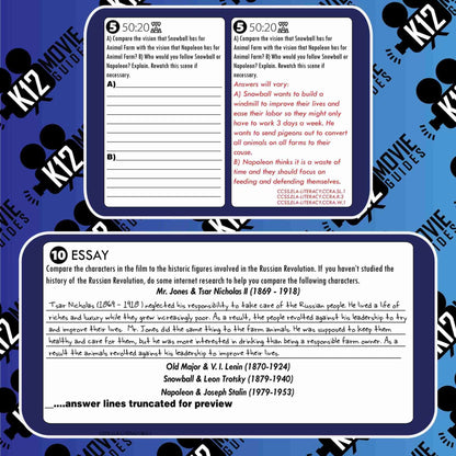 Animal Farm Movie Viewing Guide | Questions | Worksheet | Google Form (PG-1999) Free Sample