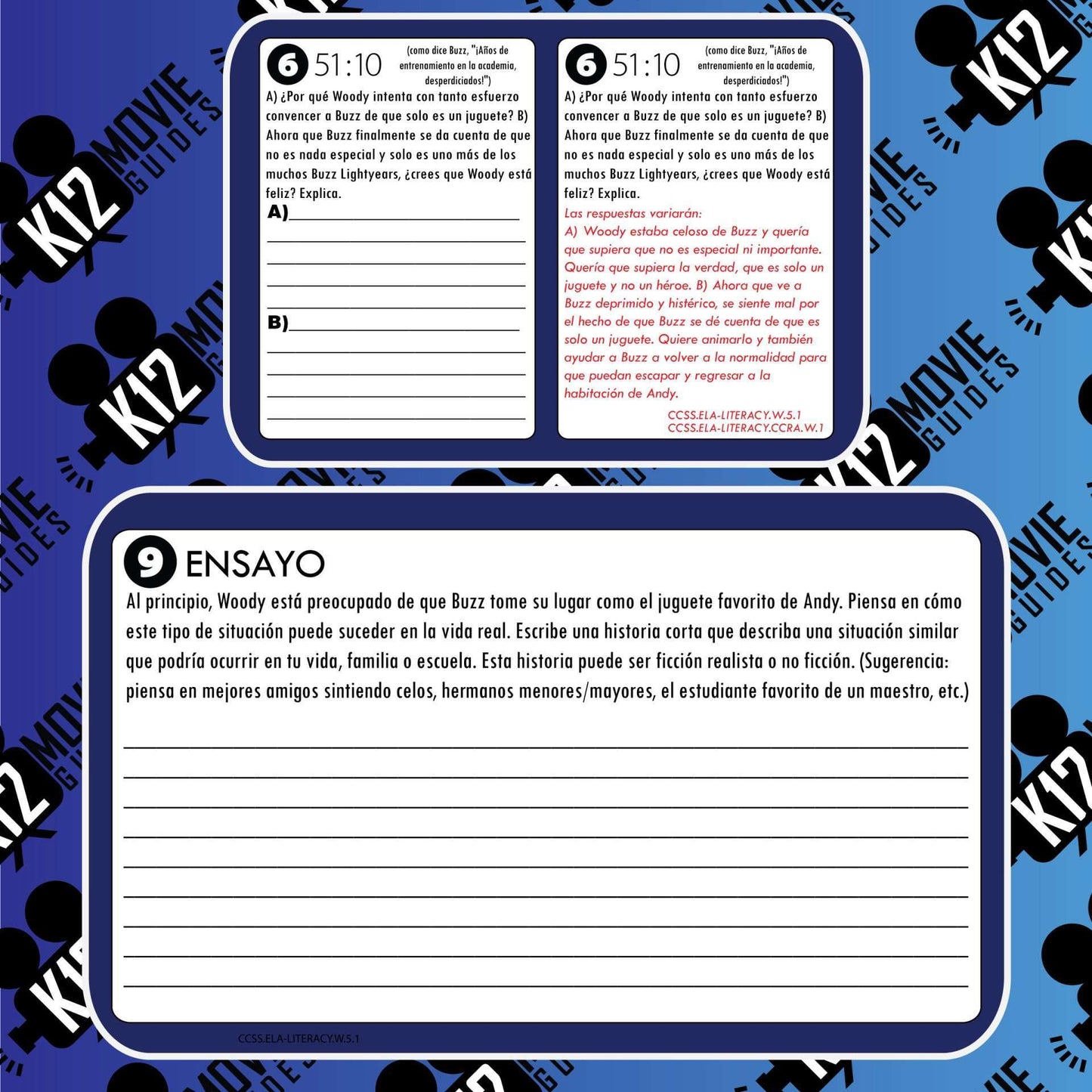 Movie Guide made for Toy Story in Spanish | Español (G - 1995) Sample