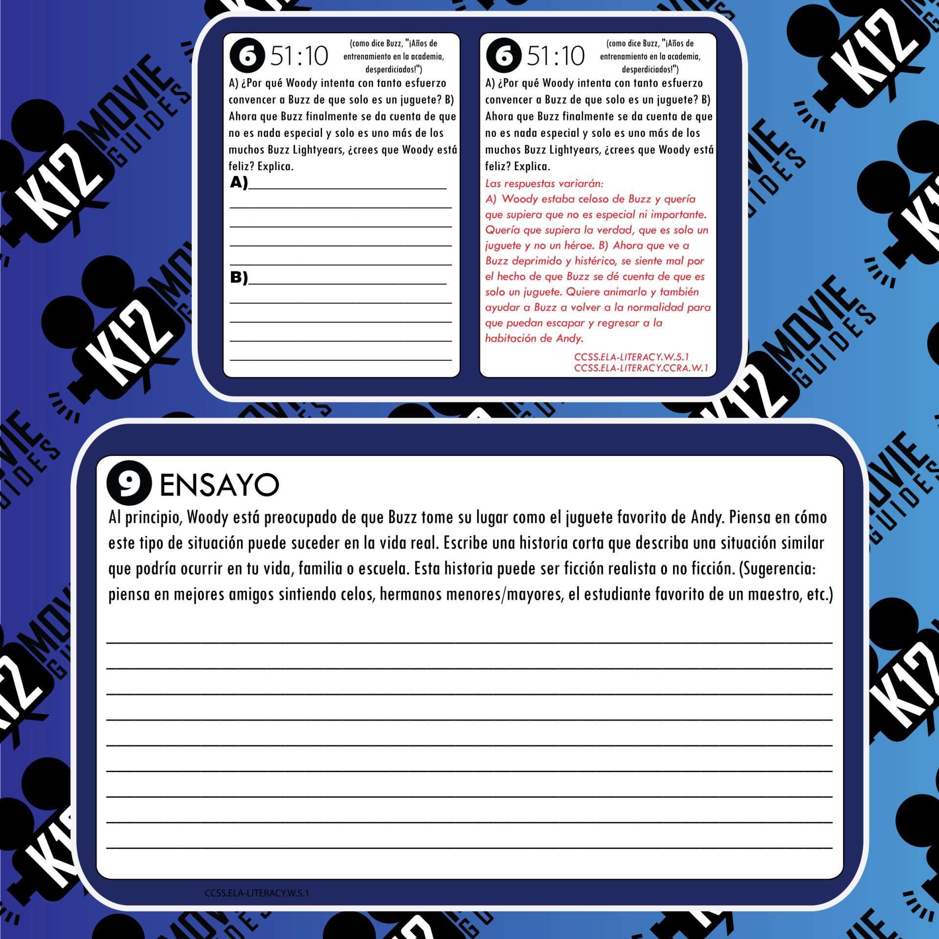 Movie Guide made for Toy Story in Spanish | Español (G - 1995) Sample