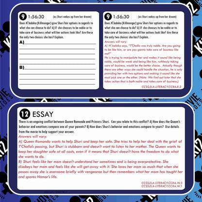 Black Panther: Wakanda Forever Movie Guide | Worksheet | Questions (PG13 - 2022) Sample
