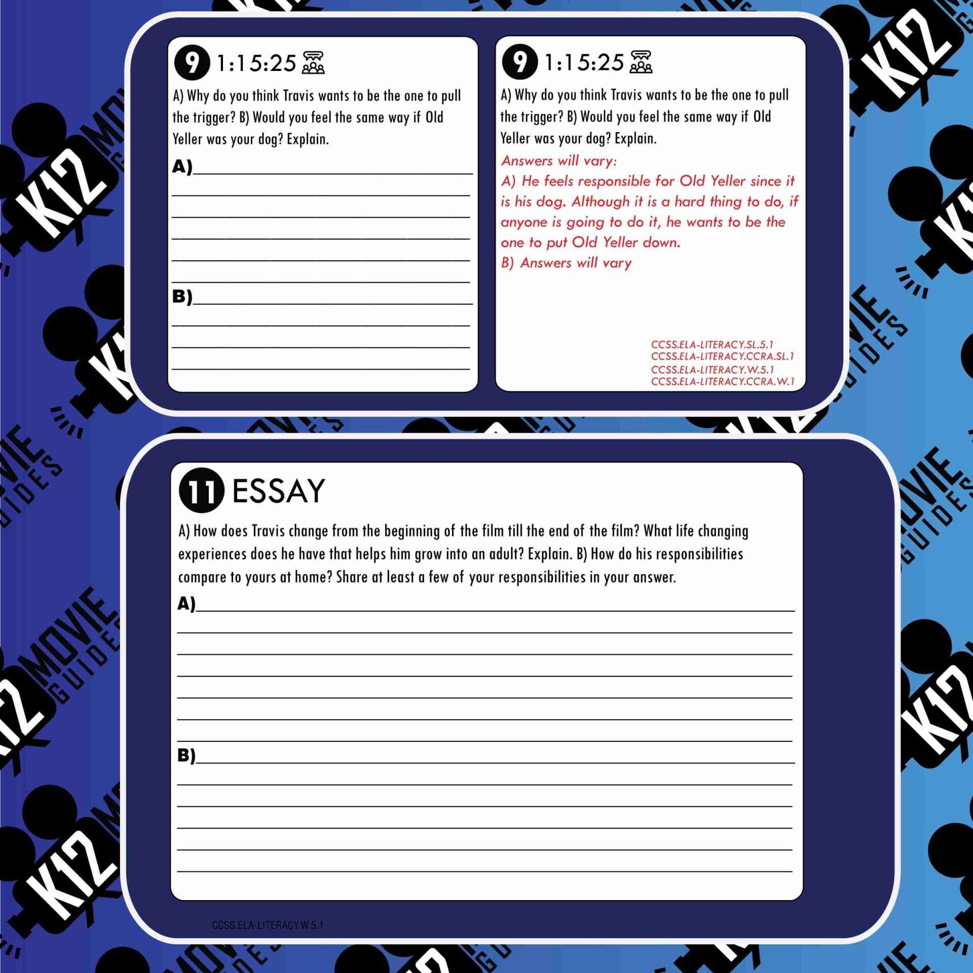 Old Yeller Movie Guide | Questions | Worksheet | Google Form (NR - 1957) Free Sample
