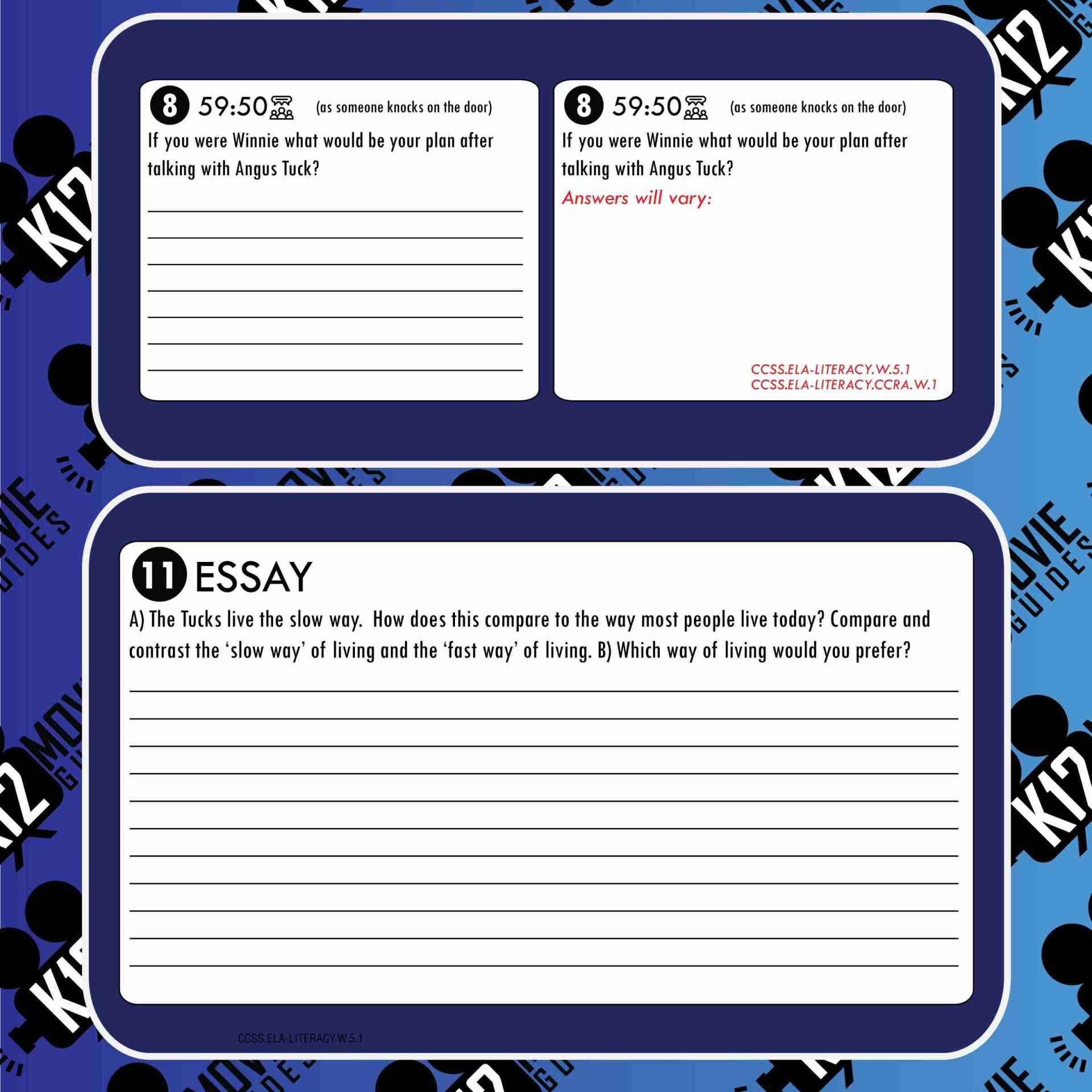 Tuck Everlasting Movie Guide | Questions | Worksheet | Google Forms (PG - 2002) Free Sample