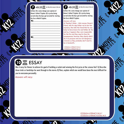 October Sky Movie Guide | Questions | Worksheet (PG - 1999) Free Samples