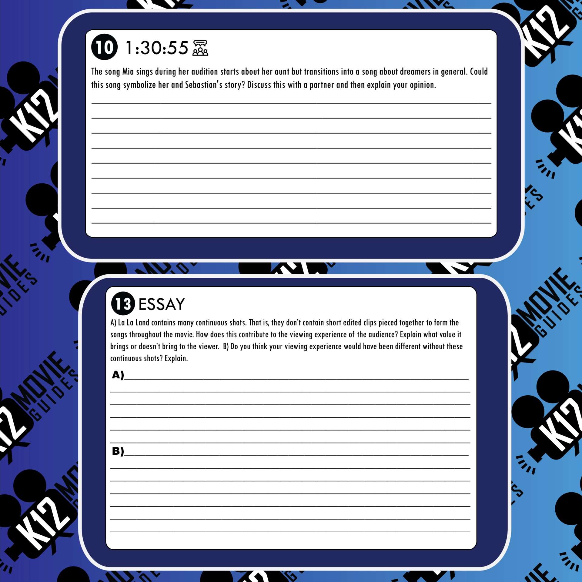 La La Land Movie Guide | Questions | Worksheet | Google Slides (PG13 - 2016) Sample