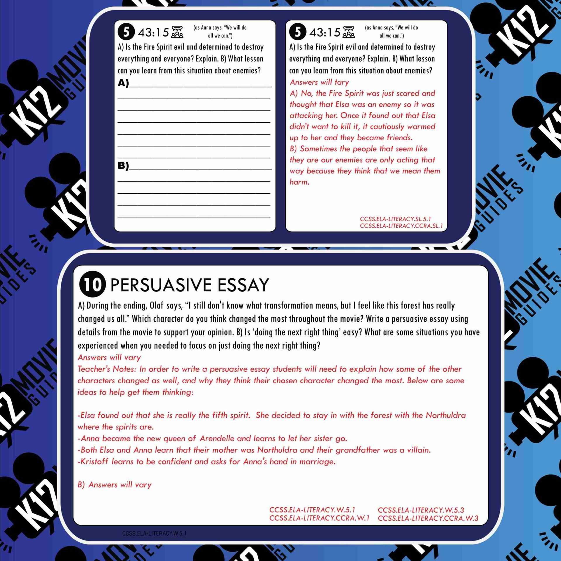 Frozen II Movie Guide | Questions | Worksheet (PG - 2019) Free Sample