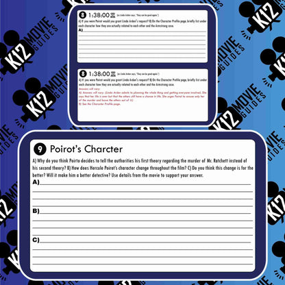 Murder on the Orient Express Movie Guide | Worksheet | Character Analysis (PG13 - 2017) Sample