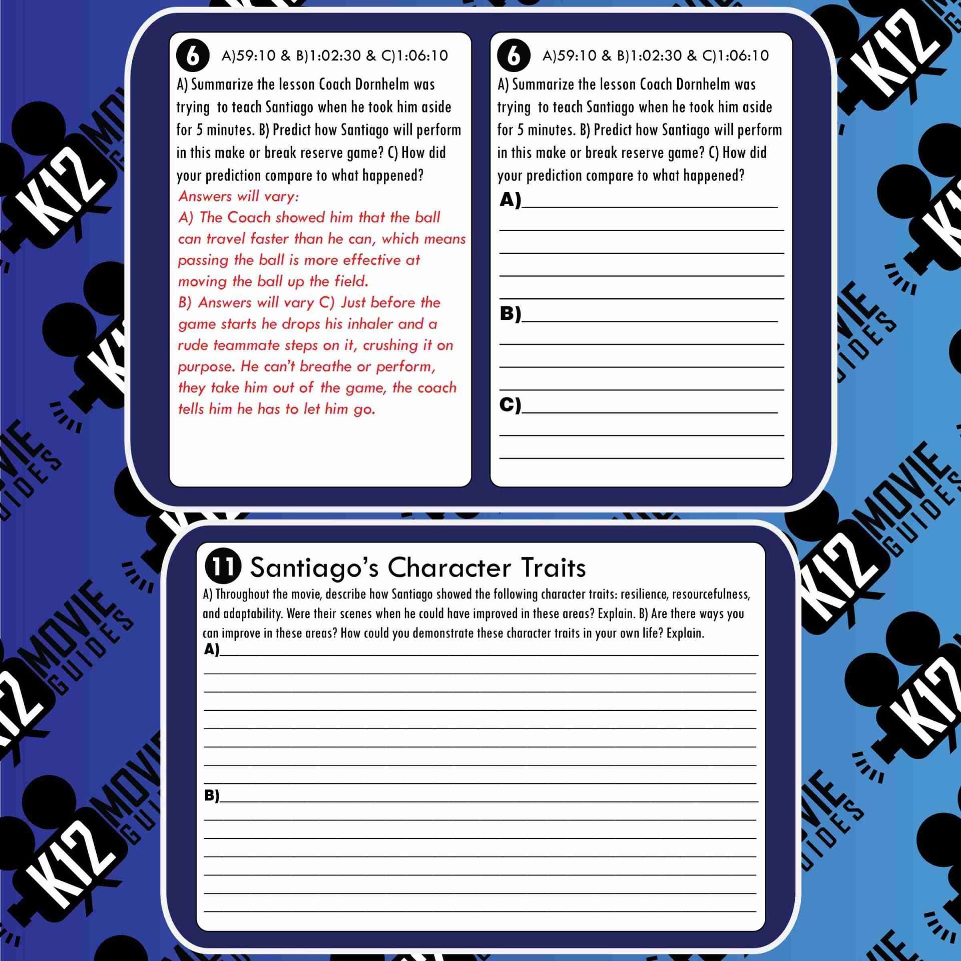 Goal! The Dream Begins Movie Guide | Questions | Worksheet (PG13 - 2005) Sample