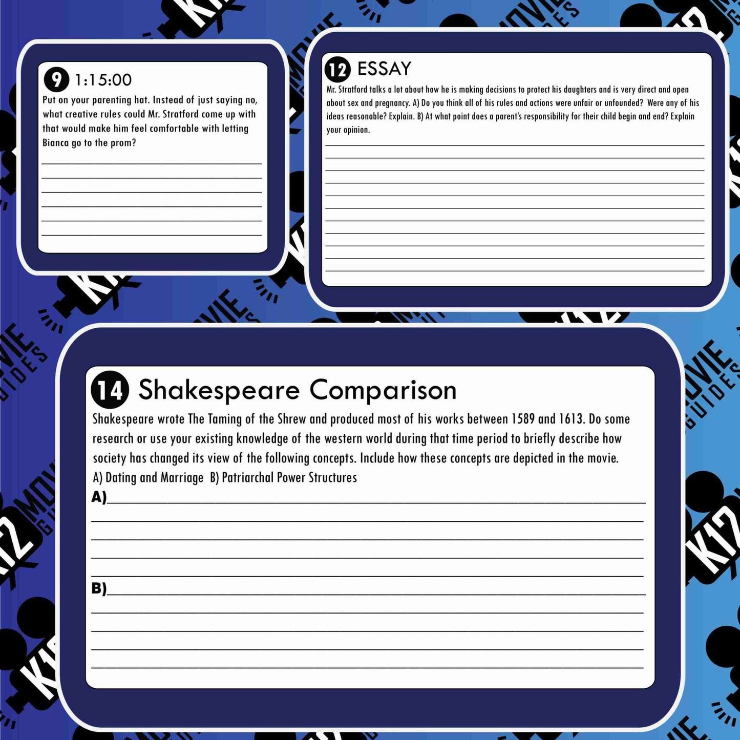 10 Things I Hate About You Movie Guide | Questions | Worksheet (PG13 - 1999)