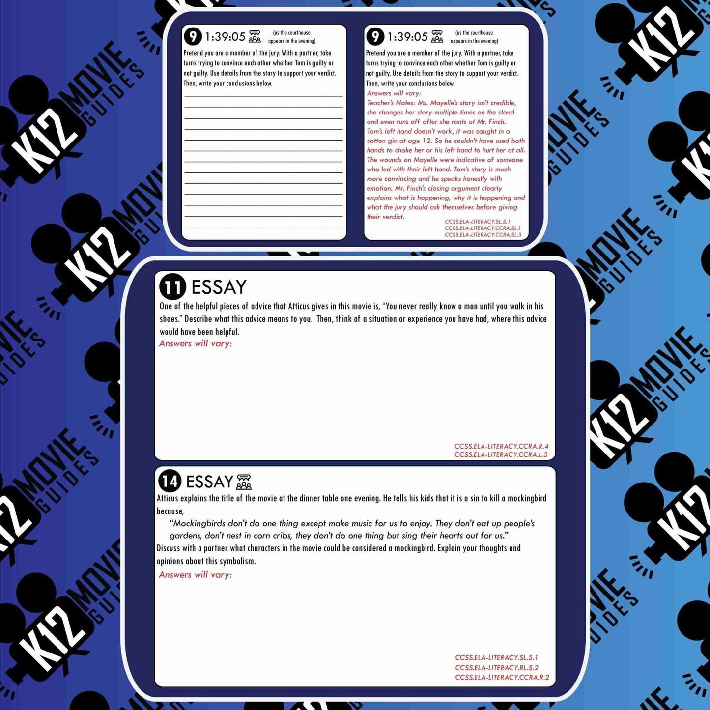 To Kill a Mockingbird (1962) Movie Guide | Questions | Worksheet | Google Slides | Sample
