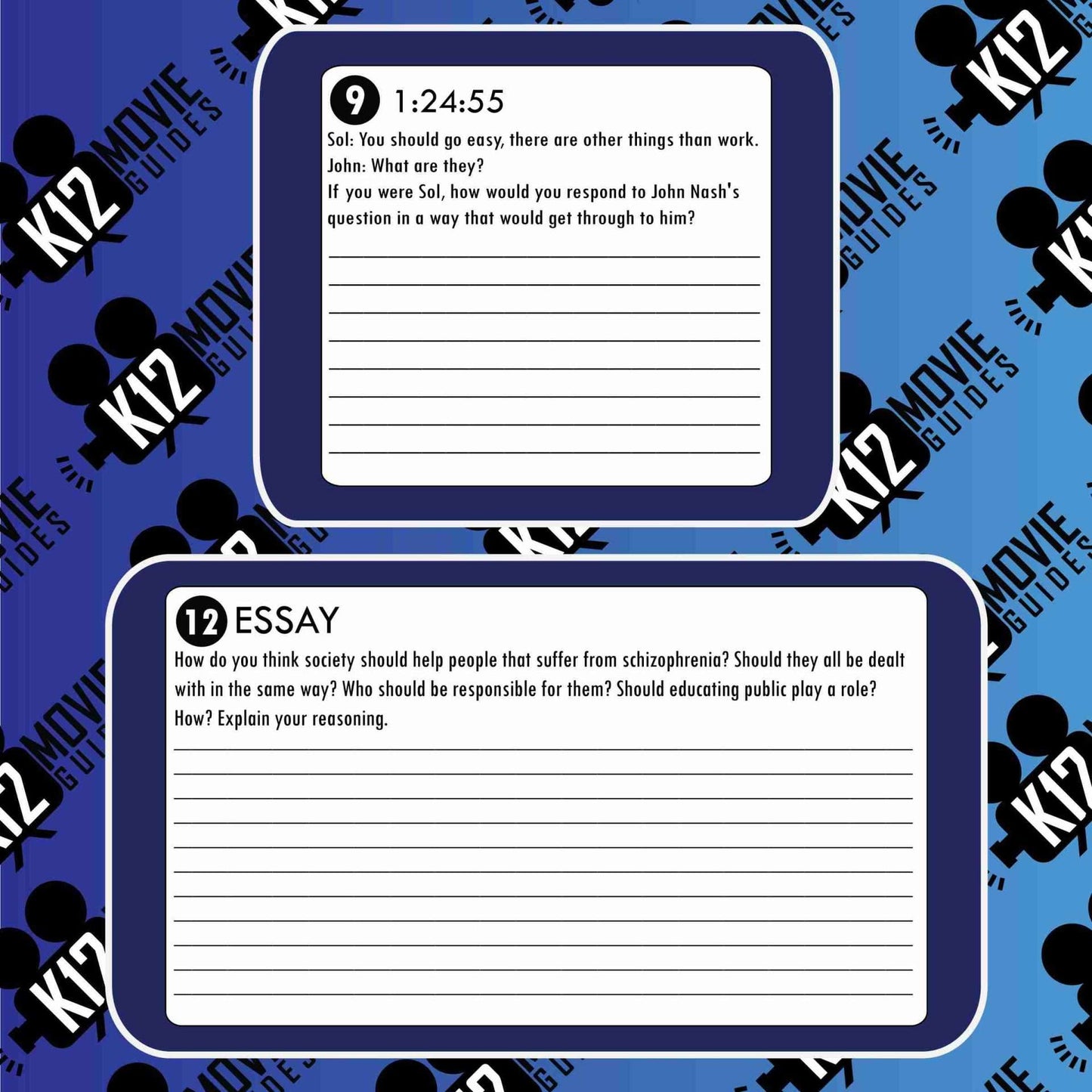 A Beautiful Mind Movie Guide | Questions | Worksheet (PG13 - 2001)
