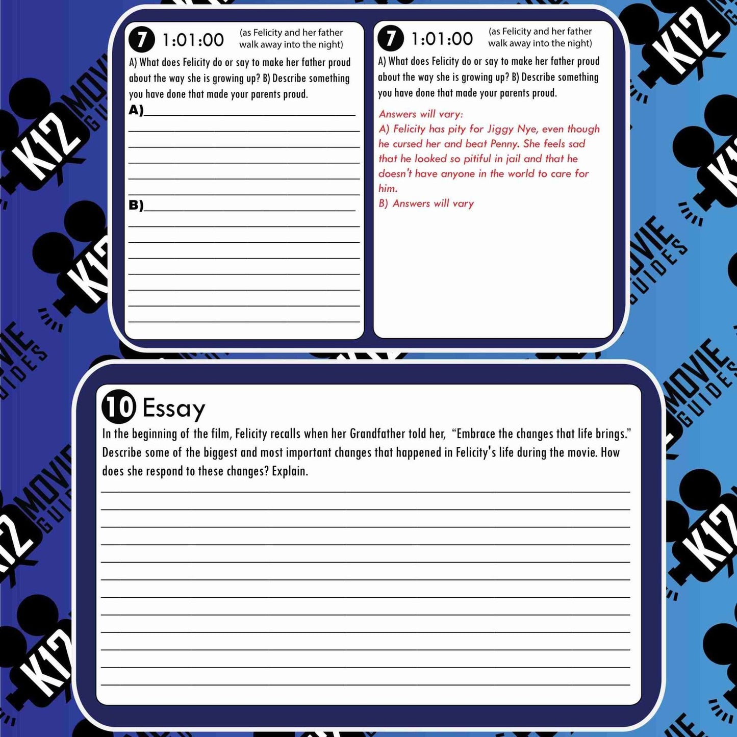 Felicity: An American Girl Adventure Movie Guide | Questions | Worksheet (TV - 2005)