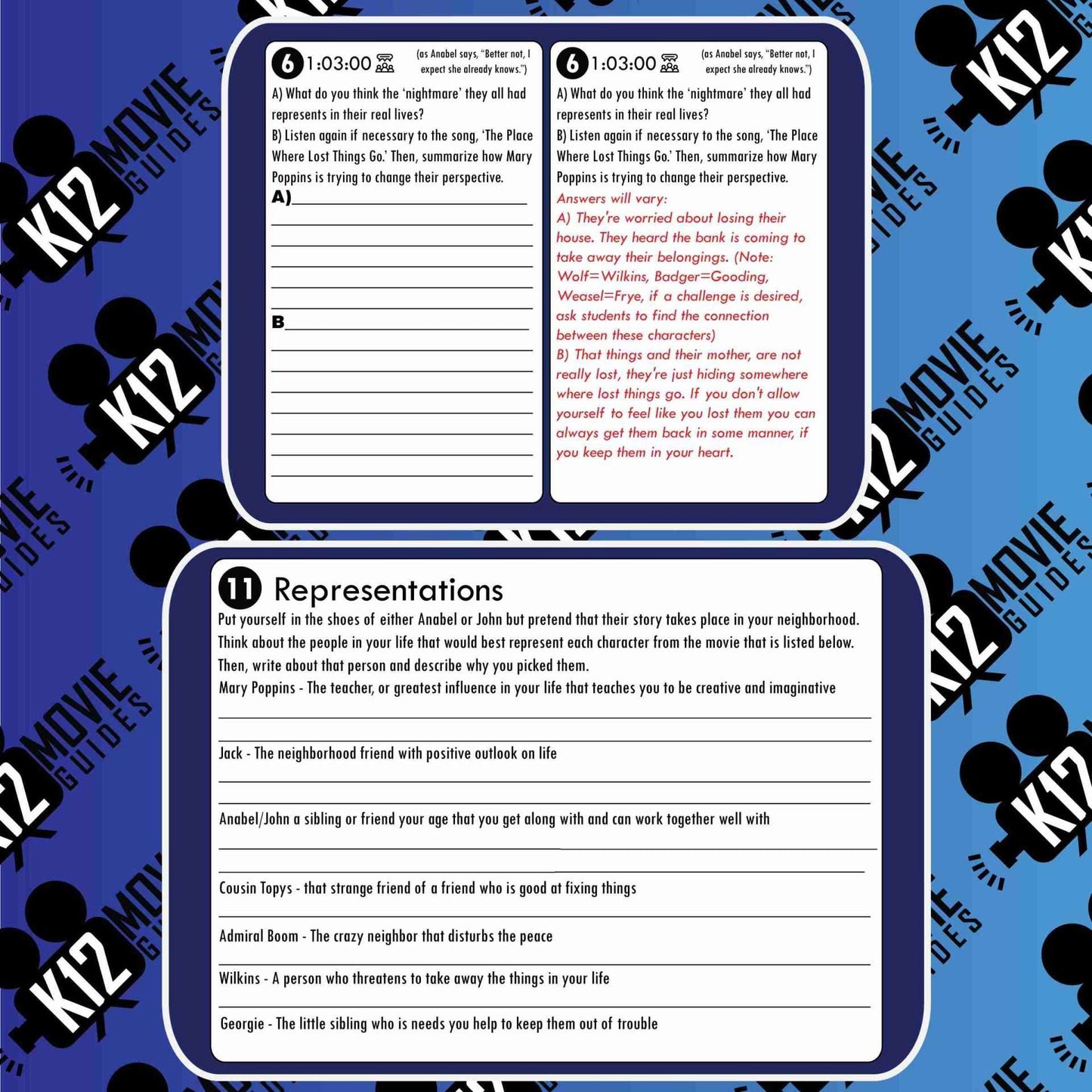 Mary Poppins Returns Movie Guide | Questions | Worksheet (PG - 2018) Free Sample