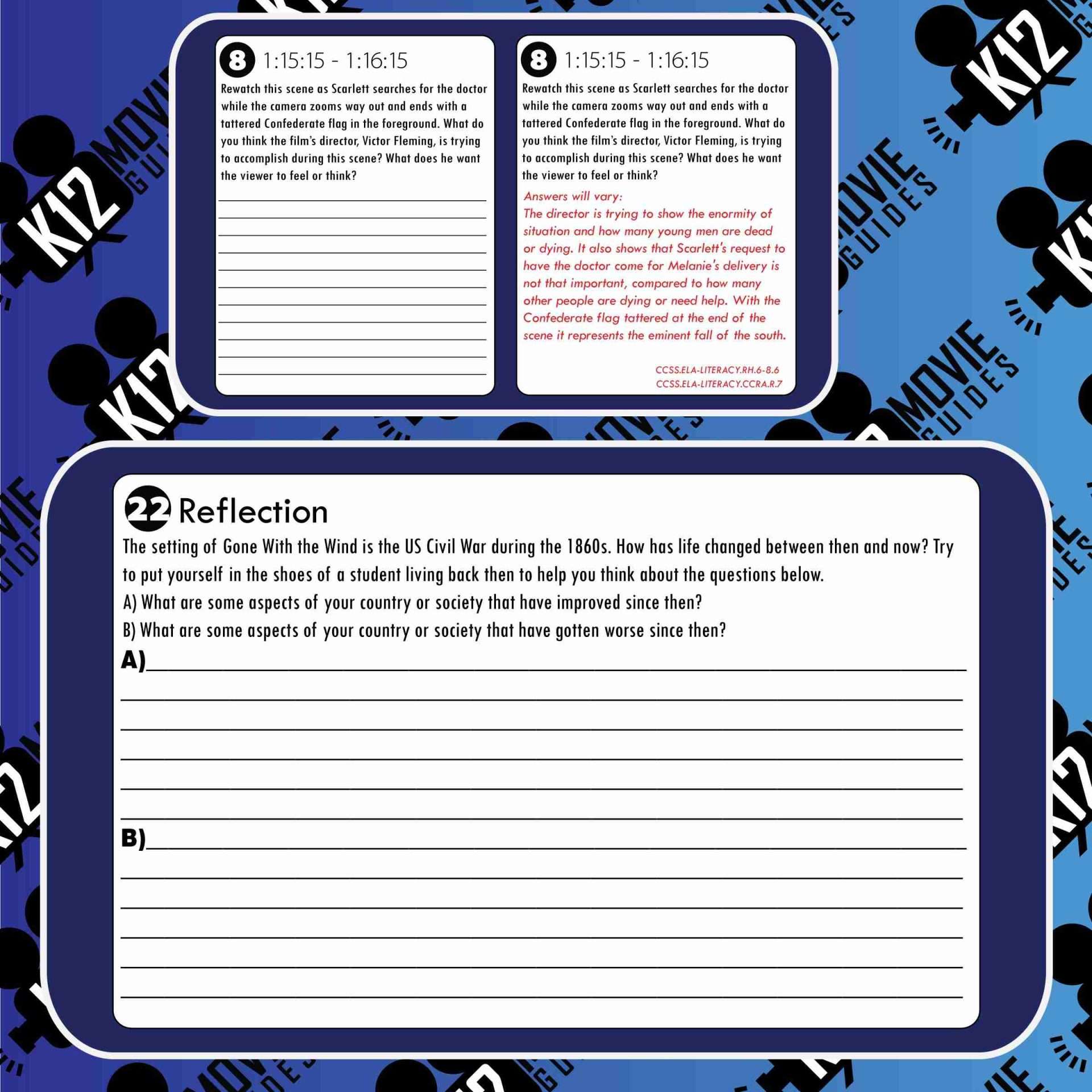 Gone With the Wind Movie Guide | Questions | Worksheet | Google (G - 1939) Sample