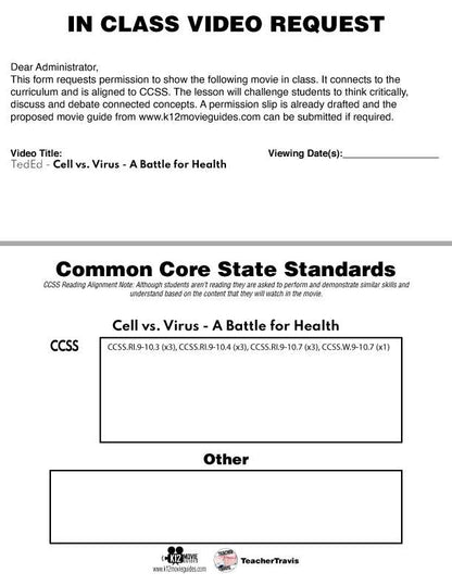 Cell vs. Virus - A Battle for Health Youtube Video Guide Sample