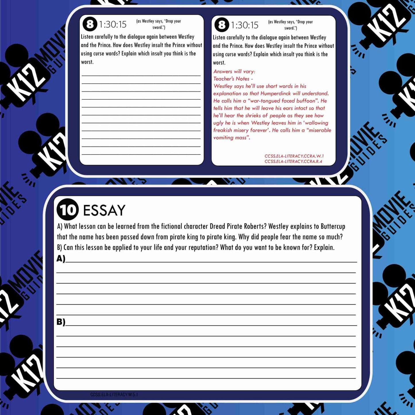 The Princess Bride Movie Guide | Questions | Worksheet | Google Form (PG - 1987) Free Sample