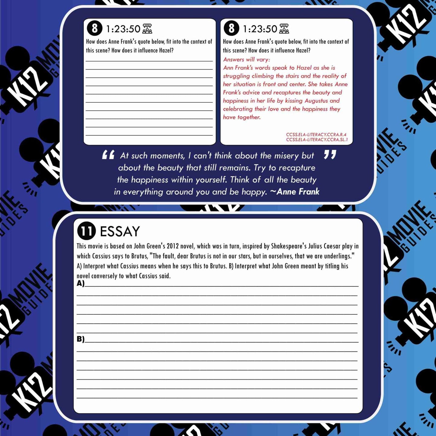 The Fault in Our Stars Movie Guide | Questions | Worksheet (PG13 - 2014) Sample
