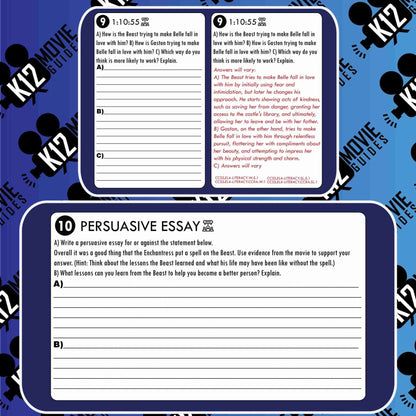 Movie Guide made for Beauty and the Beast | Worksheet | Questions (G - 1991) Sample