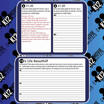 Life is Beautiful Movie Guide | Questions | Worksheet (PG13 - 1997) Sample