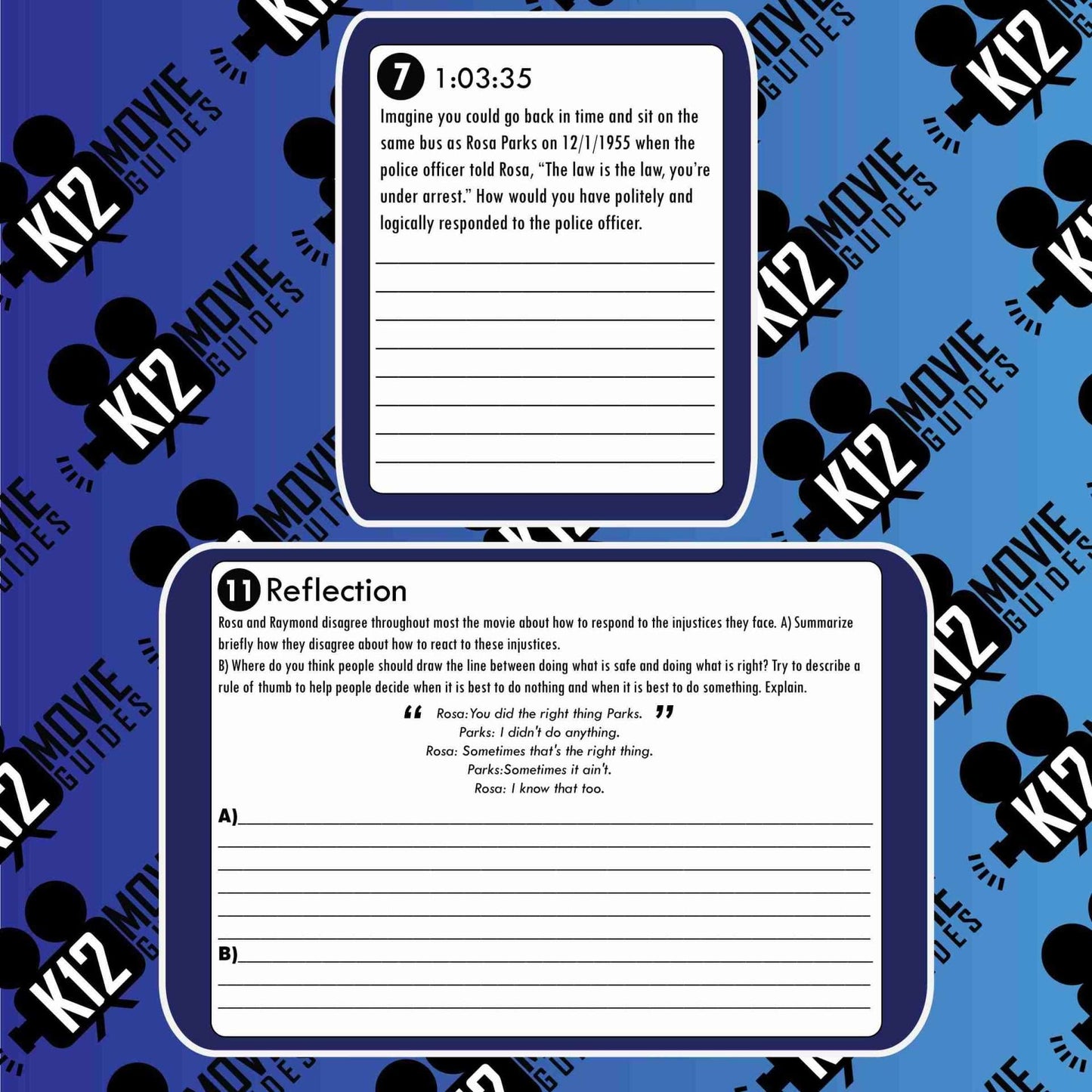 The Rosa Parks Story Movie Guide | Questions | Worksheet (TV - 2002) Sample