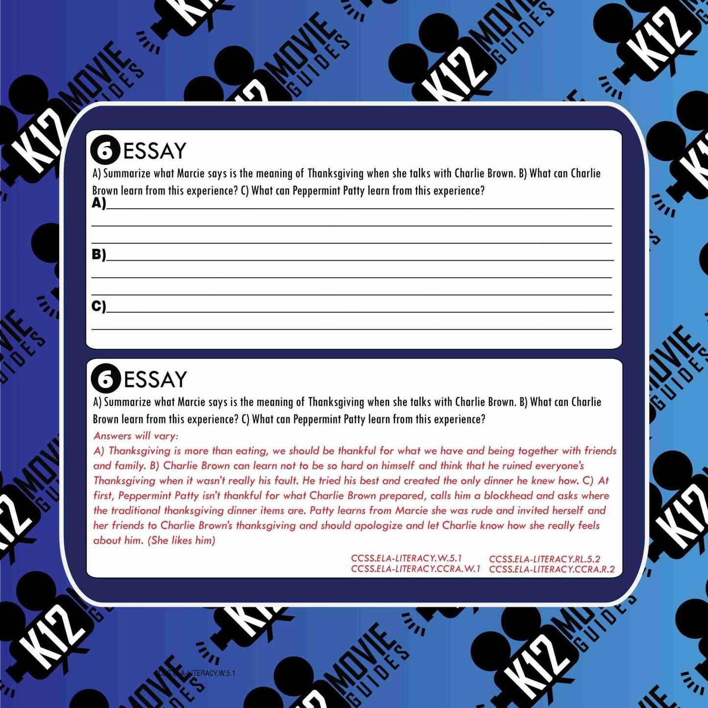 A Charlie Brown Thanksgiving Movie Viewing Guide | Worksheet | Google (1973) Free Sample